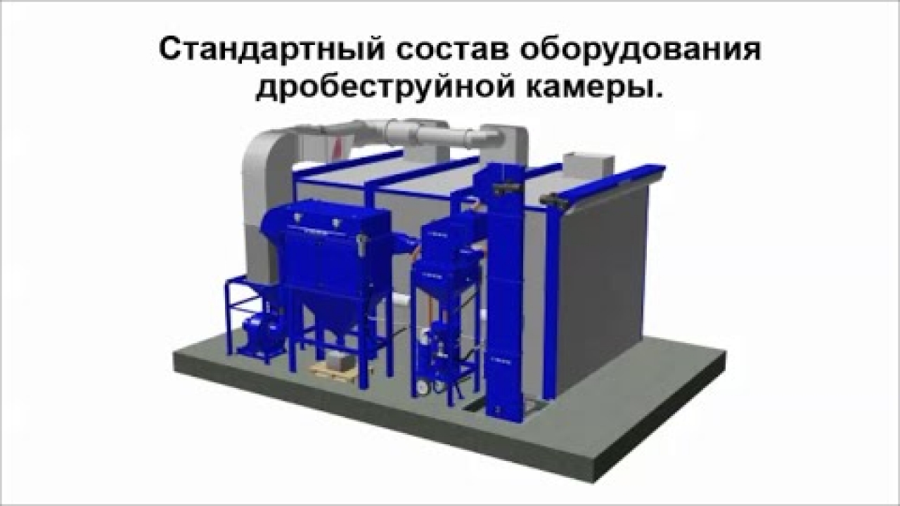 Embedded thumbnail for Стандартный состав оборудования дробеструйной камеры.